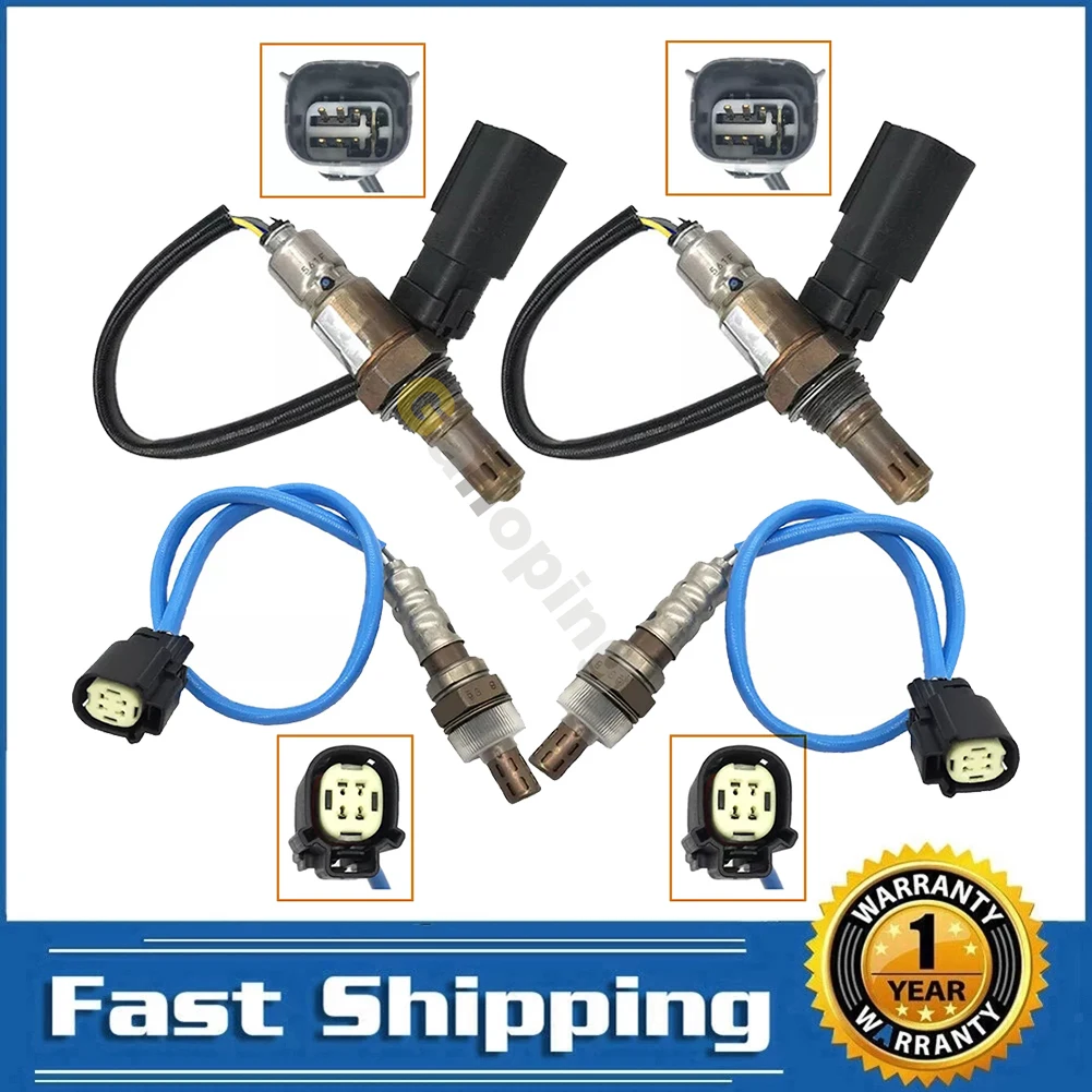 4x Sensor de oxígeno O2 1 2 Banco 1 2 para 2012 2013 Lincoln MKX Mazda 6 CX-9 3.7L 2011 - 2014 Ford Edge 3.5L 3.7L aguas arriba