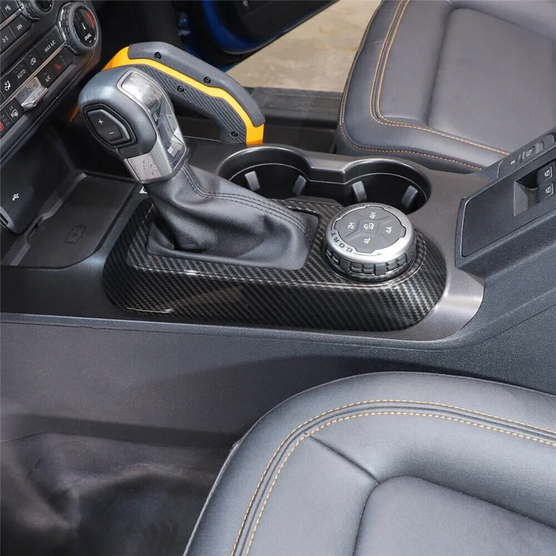 Panel cambio marchas Ford Bronco 2021-2023 fibra carbono ABS - imagen 2