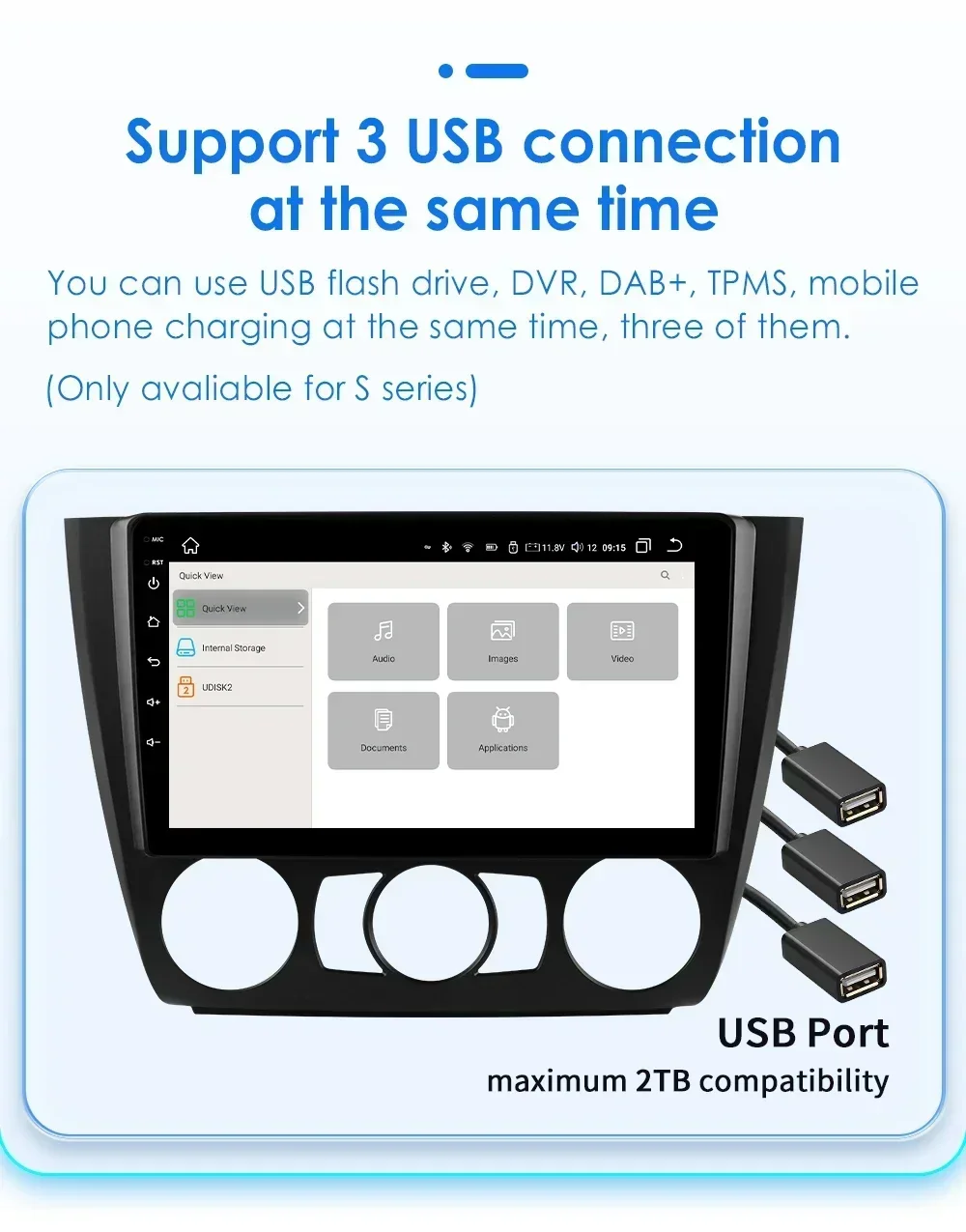 Radio Android 2DIN CarPlay inalámbrico para BMW Serie 1 E81 E82 E87 E88 - imagen 5