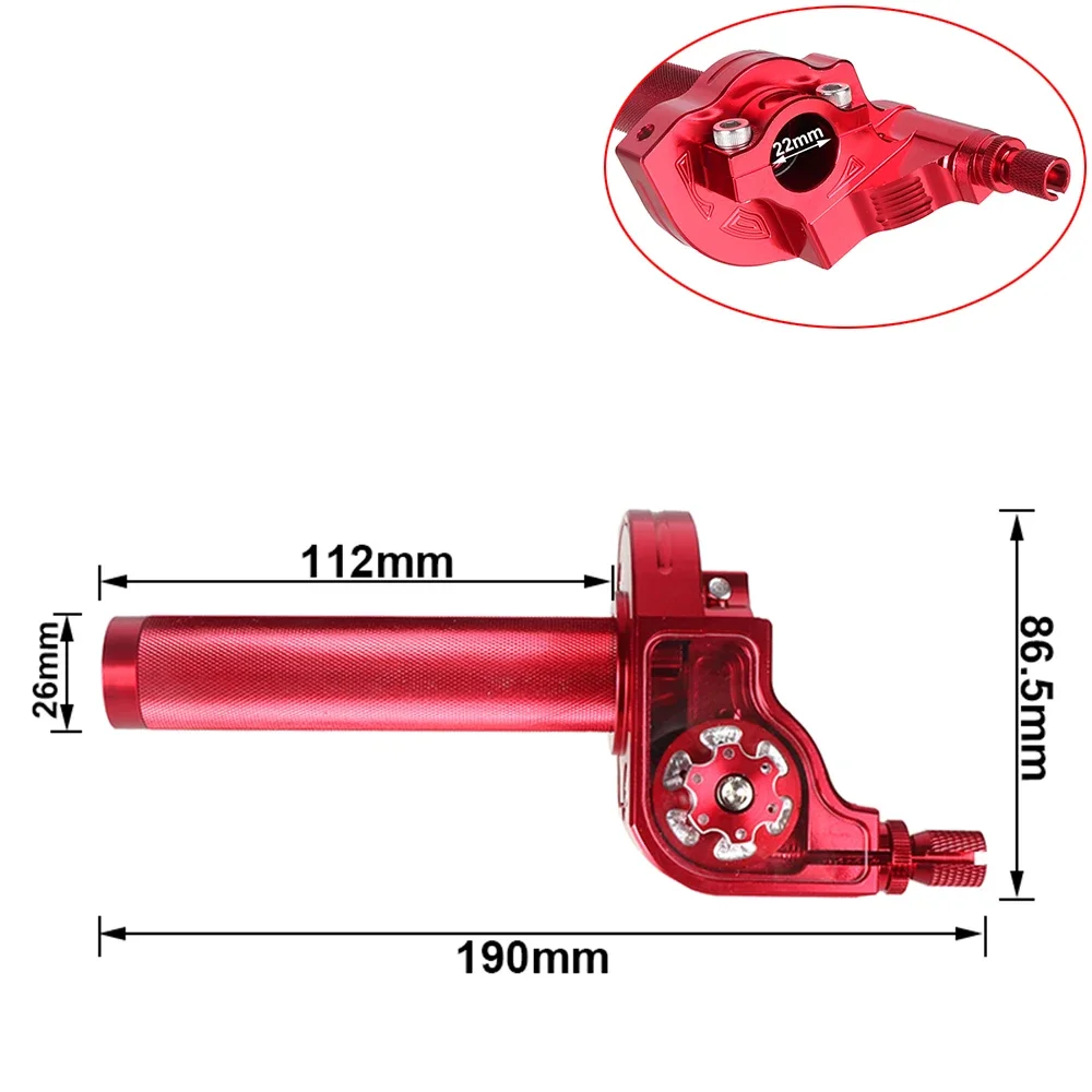 Puños giratorios CNC aluminio 22mm universales para Dirt Bike, ATV, Pit Bike - imagen 2