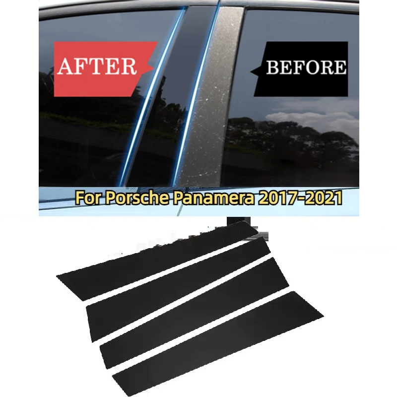 Molduras adhesivas para pilar B negro brillo Porsche Macan/Panamera 970 - imagen 3