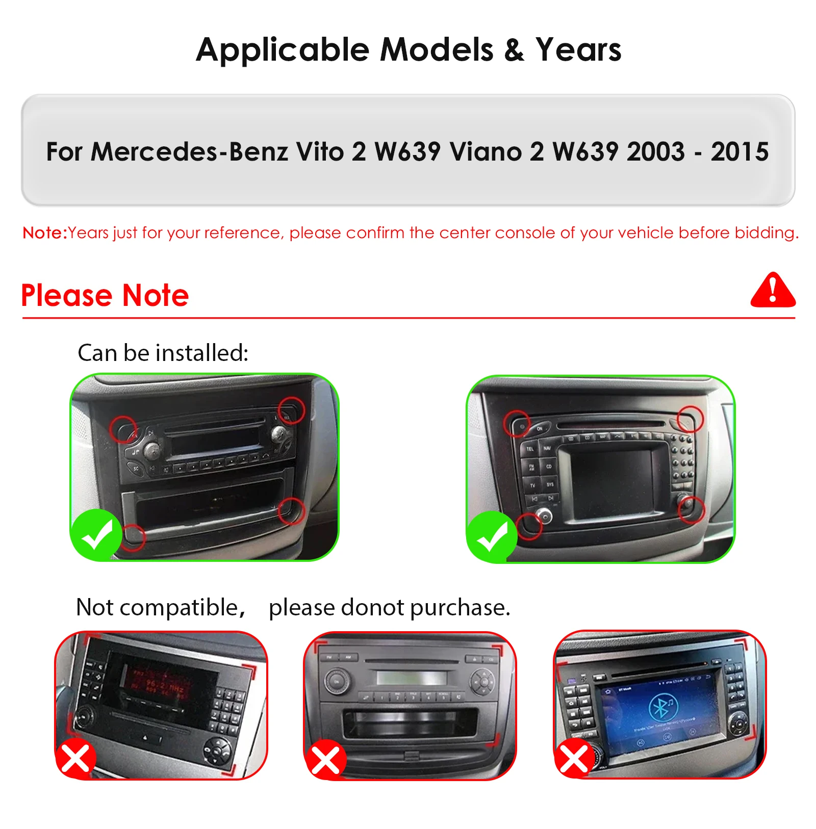 Radio Android Mercedes-Benz W639 Vito Viano 2003-2015 GPS CarPlay - imagen 2