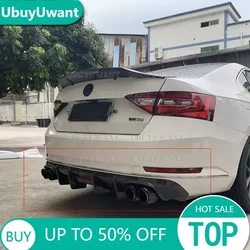 Labio trasero de fibra de carbono LED para Skoda Superb 2015-2019