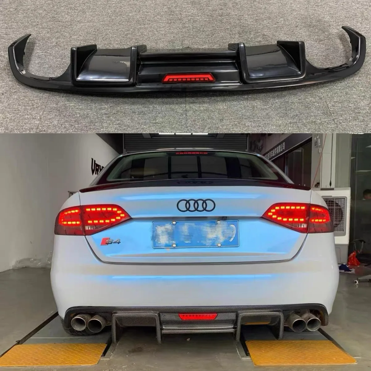 Labio difusor trasero de carbono para Audi A4 B8/B8.5 Sport 2009-2016
