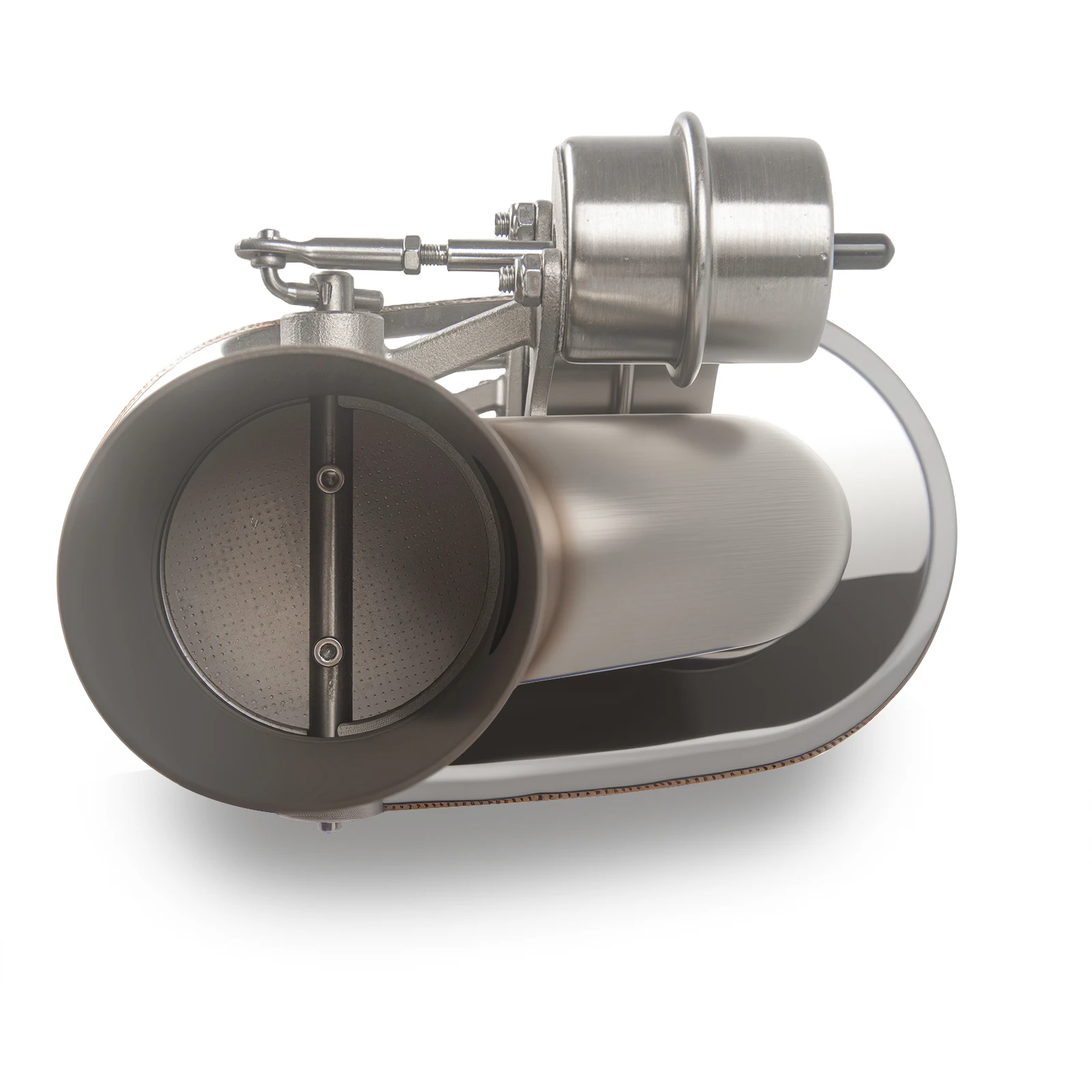 Silenciador de escape con válvula de corte eléctrica, acero inoxidable - imagen 4