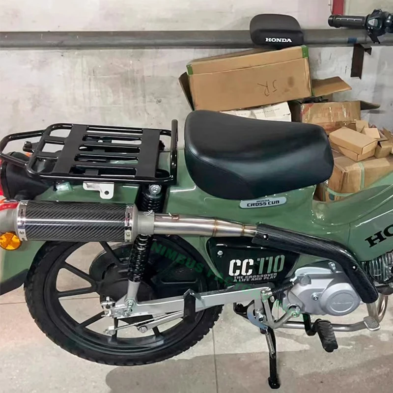 Escape slip-on Honda Cross Cub 110 CC110 con codo y colector - imagen 2
