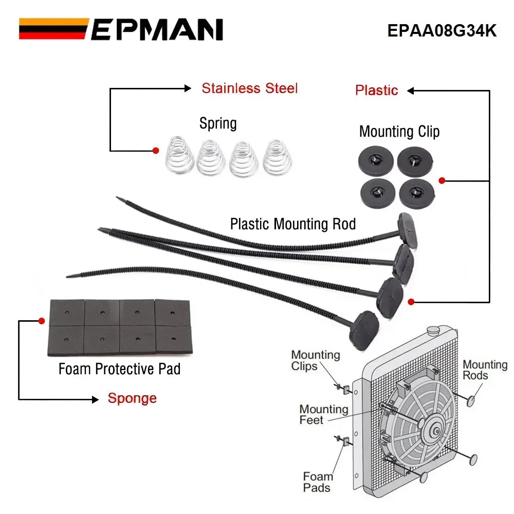 EPMAN kit montaje ventilador radiador eléctrico VW Tiguan 2.0 TDI - imagen 4
