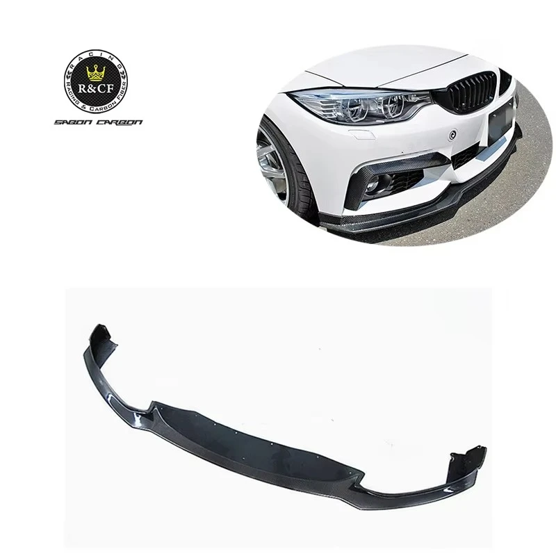 BMW 4 Series F32 F33 F36 labio parachoques delantero fibra de carbono