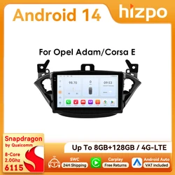 Autoradio 2DIN Android 14 Hizpo – Opel Adam y Corsa