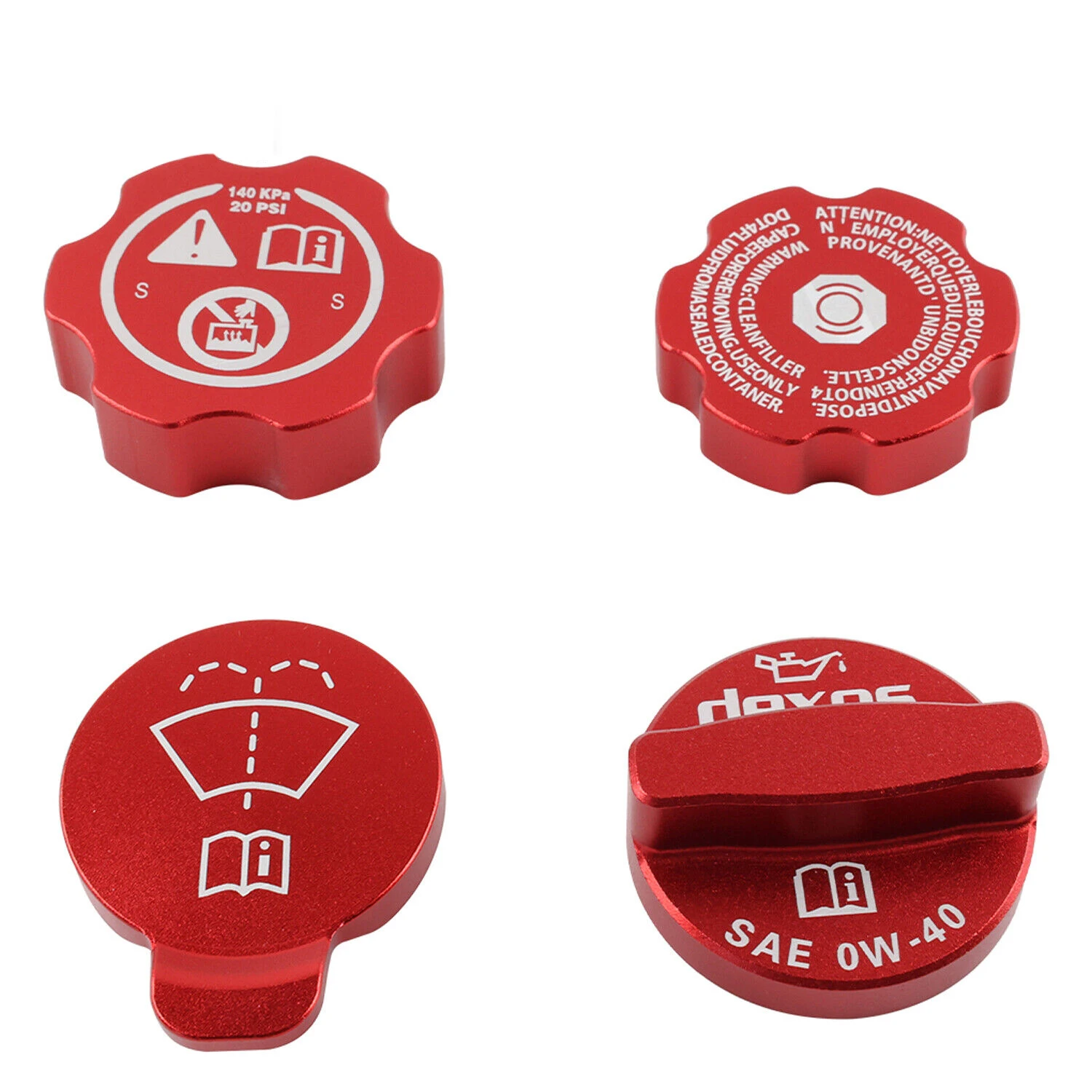 Tapa de aceite aluminio Corvette C8 2020-2024 – Rojo - imagen 5