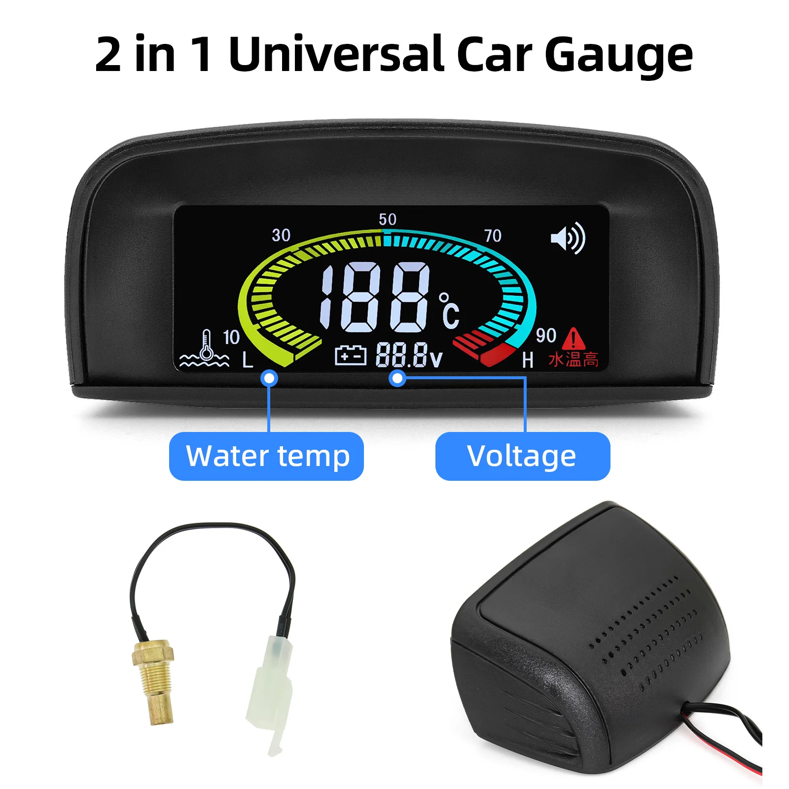 Sensor de temperatura del agua incluido con el indicador