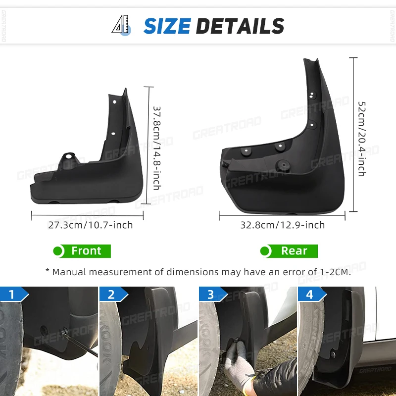 Protector contra salpicaduras BMW X6 G06 2015-2019 guardabarros - imagen 3
