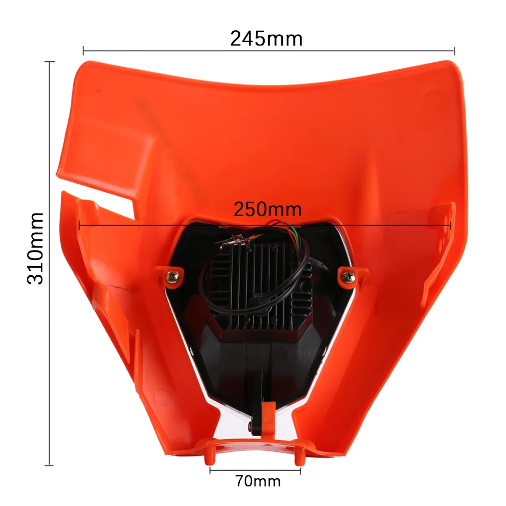 Faro LED homologado E8 para moto de cross KTM SX-F, EXC y DR-Z - imagen 4