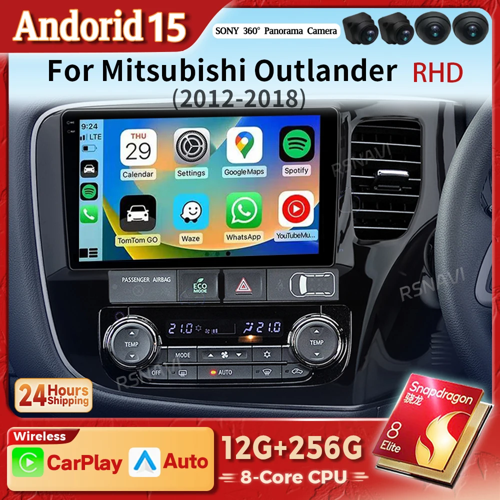 Radio Android con CarPlay para Mitsubishi Outlander III 2012-2018
