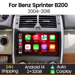 MEKEDE Radio 2 DIN CarPlay Android Auto para Mercedes Vito W639