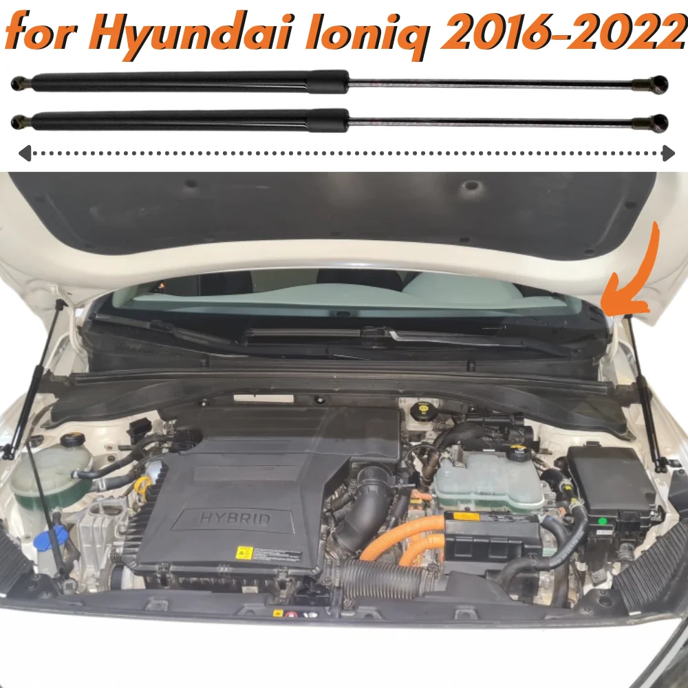 Juego puntales de capó delantero Hyundai Ioniq 2016-2022 con resortes a gas