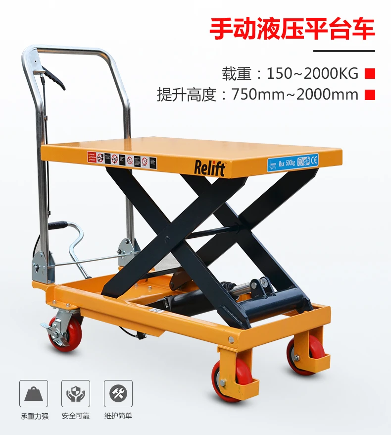 Pedal de elevación hidráulico manual con plataforma para camión