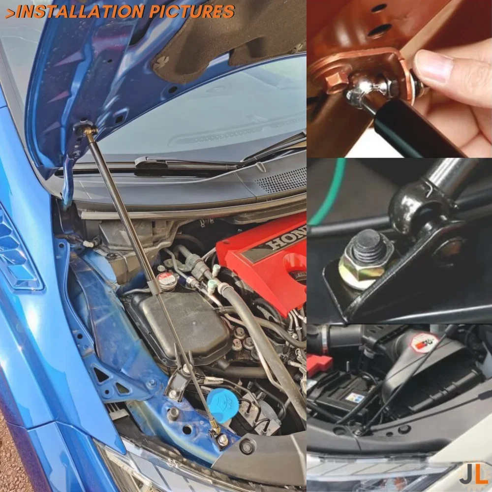 Puntales de capó Honda Civic FC/FK 2015-2022 - imagen 2