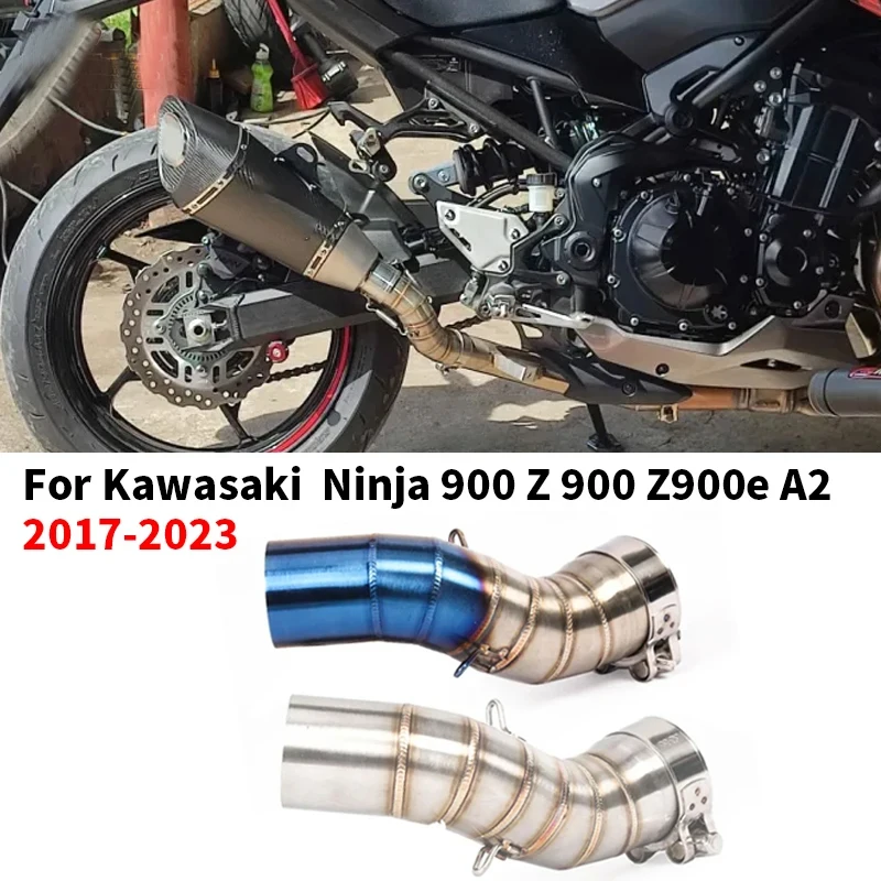 Exhuast-Tubo de enlace medio para motocicleta, adaptador de Escape para Kawasaki Z900, años 2017 a 2021, Z900E, z900, A1, A2, años 2017 a 2023
