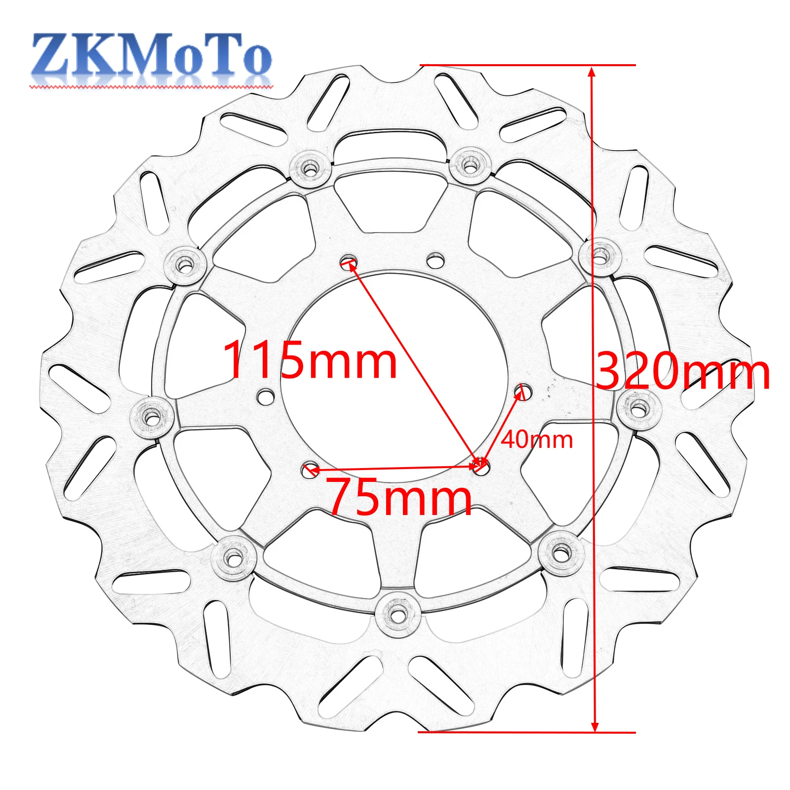 Disco de freno flotante Delantero Honda CRF 250R 450R 2002-2022 - imagen 5