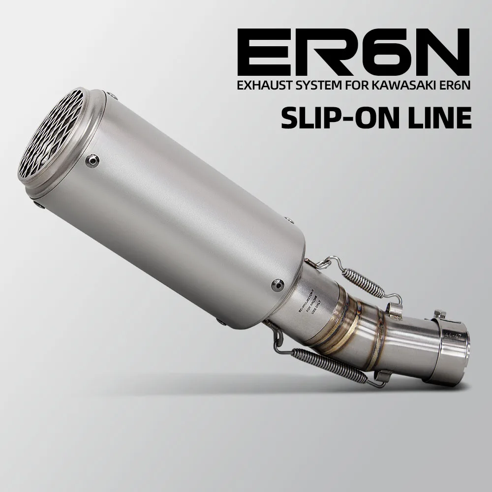 Tubo adaptador de escape Kawasaki ER-6N ER-6F para silenciador slip-on