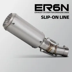 Tubo adaptador de escape Kawasaki ER-6N ER-6F para silenciador slip-on