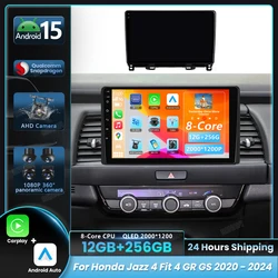 Radio Android CarPlay Honda Jazz 4 2020-24 Navegador GPS WiFi 4G