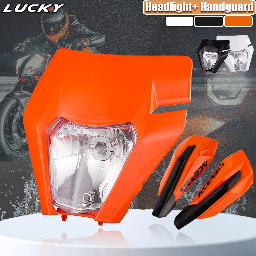 Faro universal con paramanos para KTM EXC, SX-F y XC-W 125-530