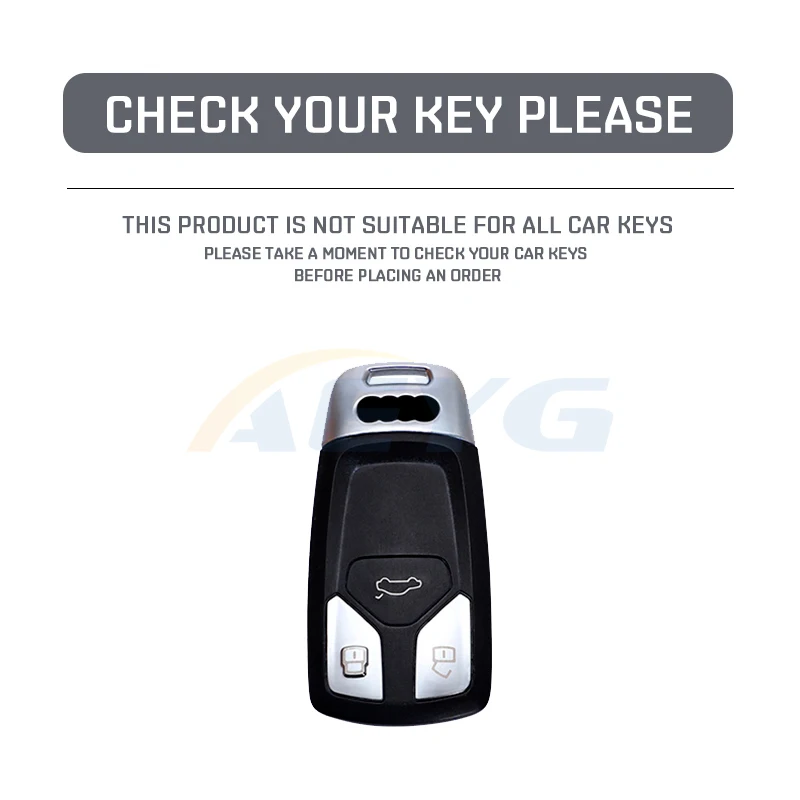 Funda de fibra de carbono ABS para llave Audi