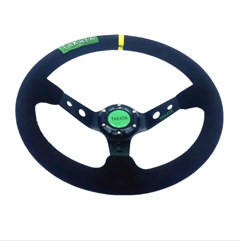 Volante deportivo Takata de gamuza universal – drift y competición