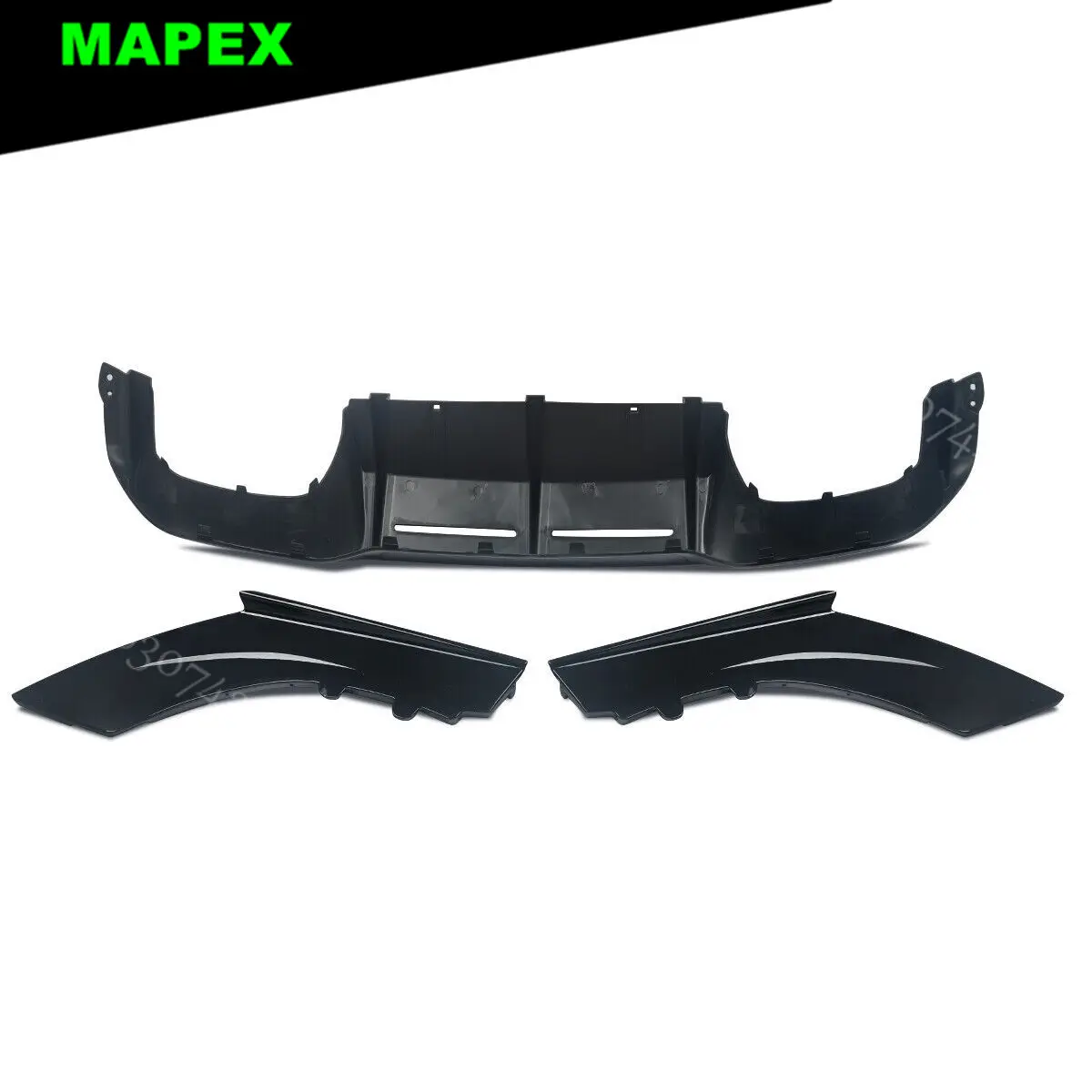 Difusor trasero negro brillante instalado en BMW F87 M2