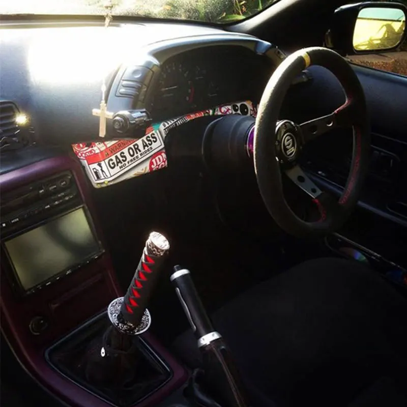 Pomo de cambio Katana JDM negro metal universal