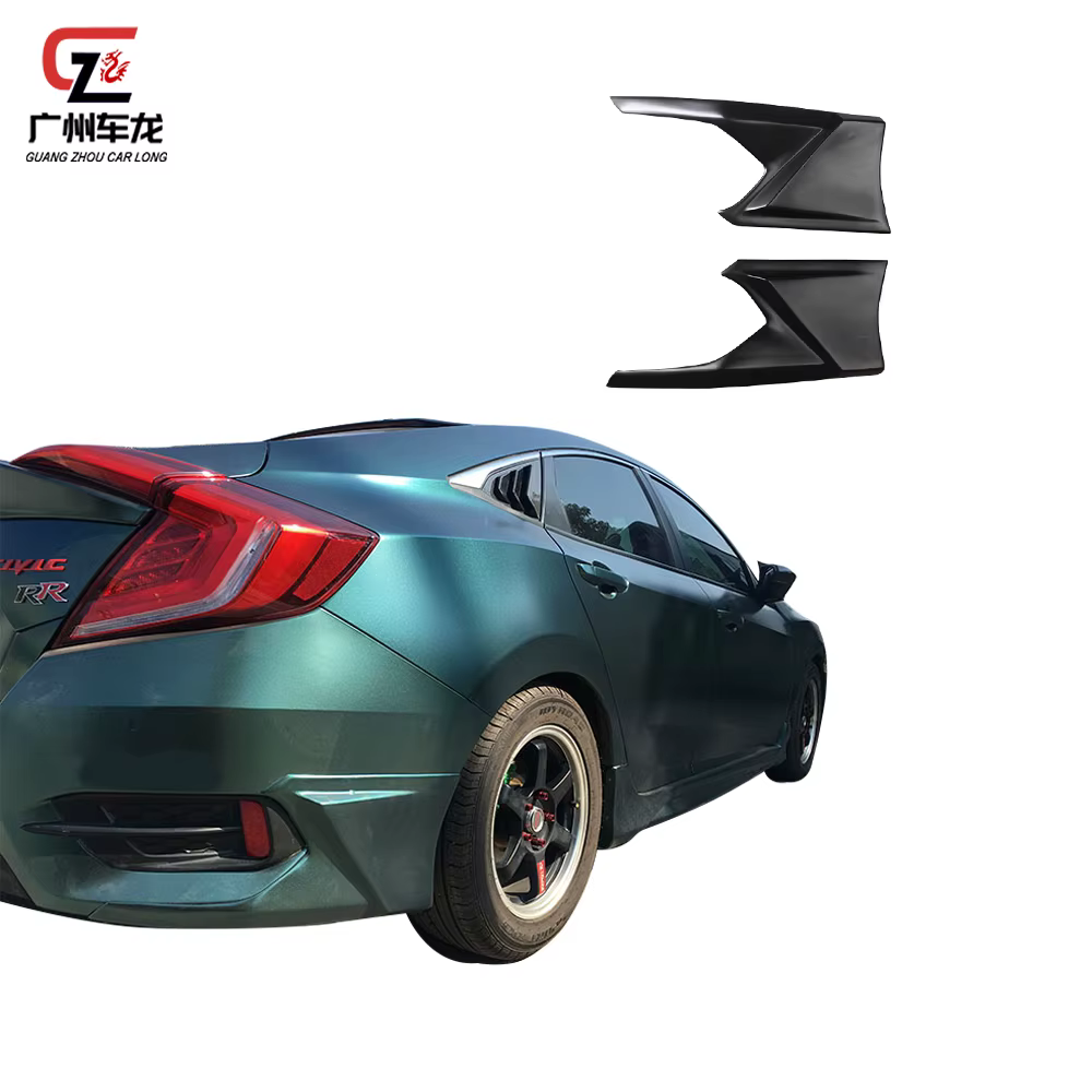 Para Honda Civic 2016-2017 esquina delantera esquina trasera dos estilos falda lateral Material ABS modificar directo de fábrica kit de carrocería de coche - imagen 3