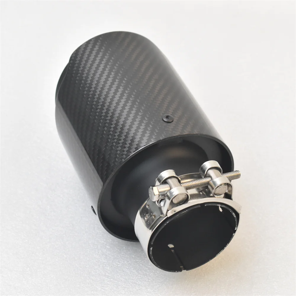 Tubo silenciador universal X5 323 de acero inoxidable negro brillante - imagen 5