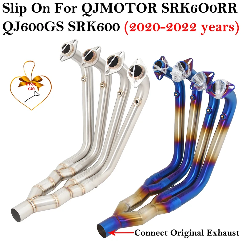 Escape slip-on QJMOTOR con catalítico – QJ600GS SRK600RR (2020-2022)