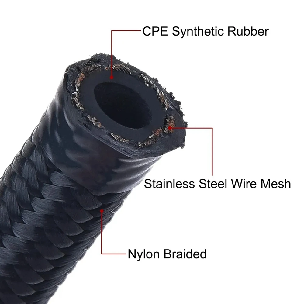 Manguera trenzada nailon acero inoxidable para combustible aceite gas - imagen 3