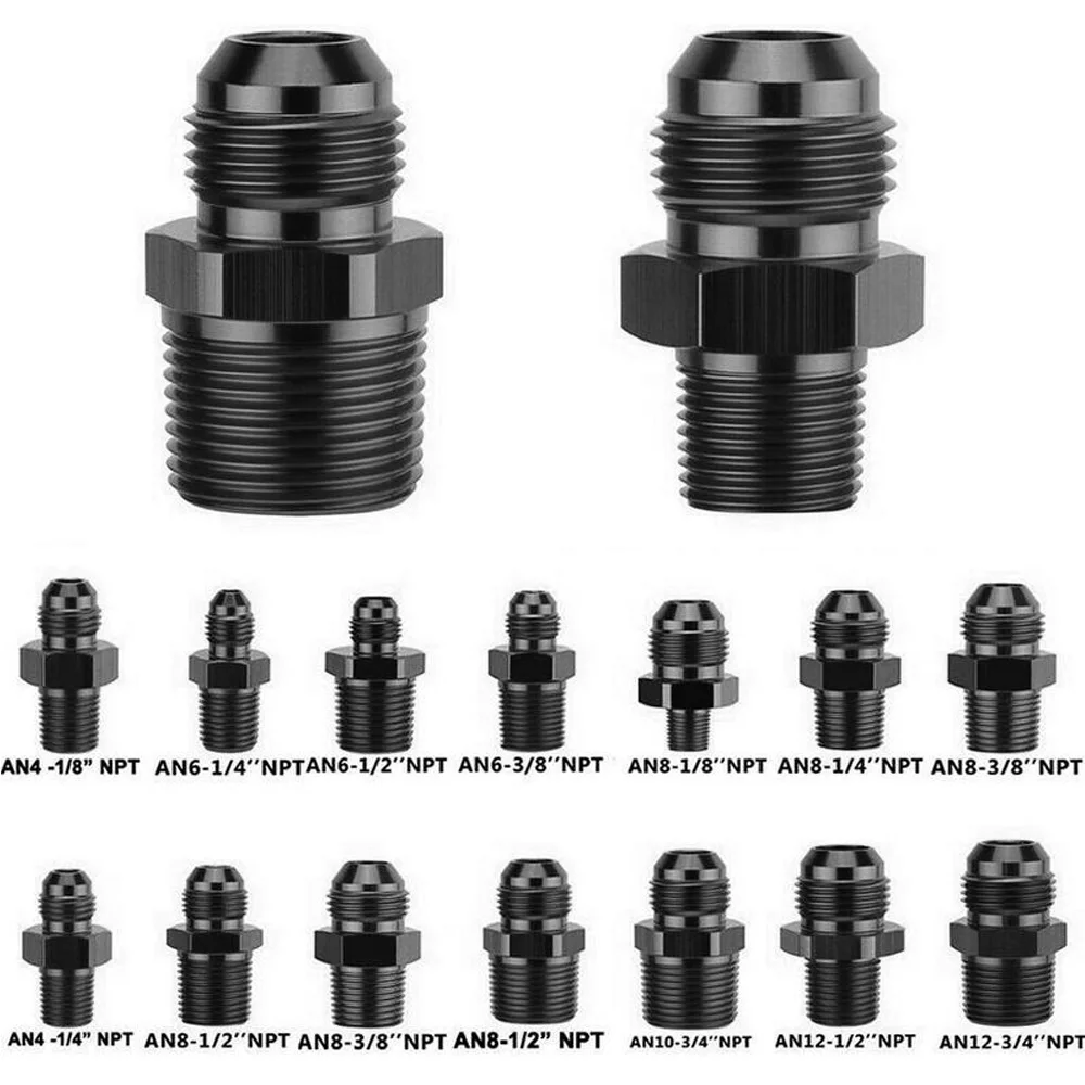 Adaptador AN a NPT para líneas de aceite y combustible AN4-AN12