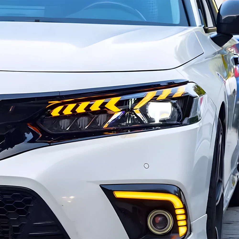 Faros delteros LED Honda Civic XI generación con lente proyector dinámica (2022-2023) - imagen 5