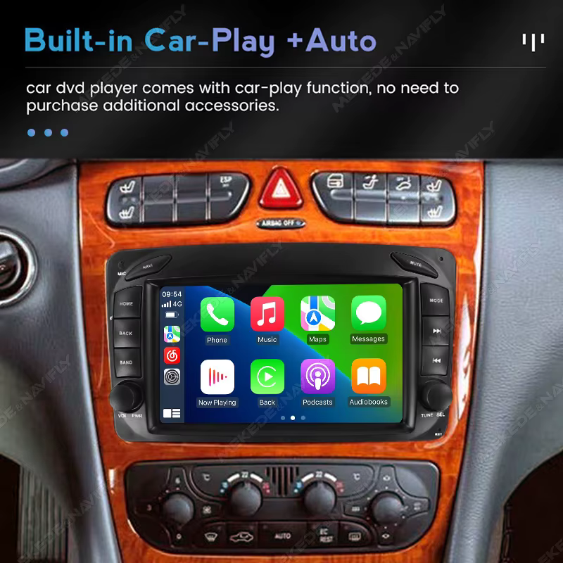 Radio multimedia con Android Auto y CarPlay para Mercedes CLK W209 - imagen 3