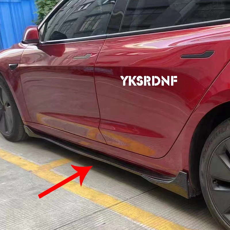 Kit carrocería negro Tesla Model 3/Y 2018-2025 alerón falda lateral - imagen 4