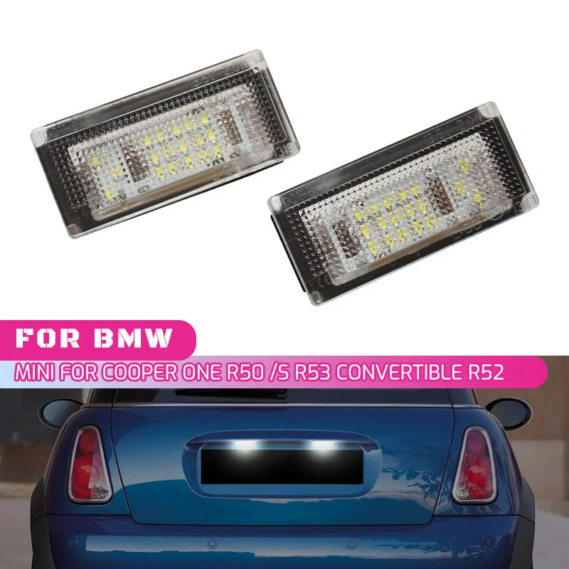 Luces LED matrícula para BMW Mini Cooper R50 R52 R53 2001-2008