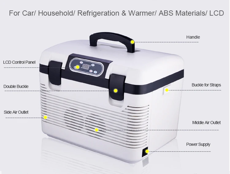 Nevera portátil 18L DC 12V/220V para vehículo, RV y camión - imagen 2