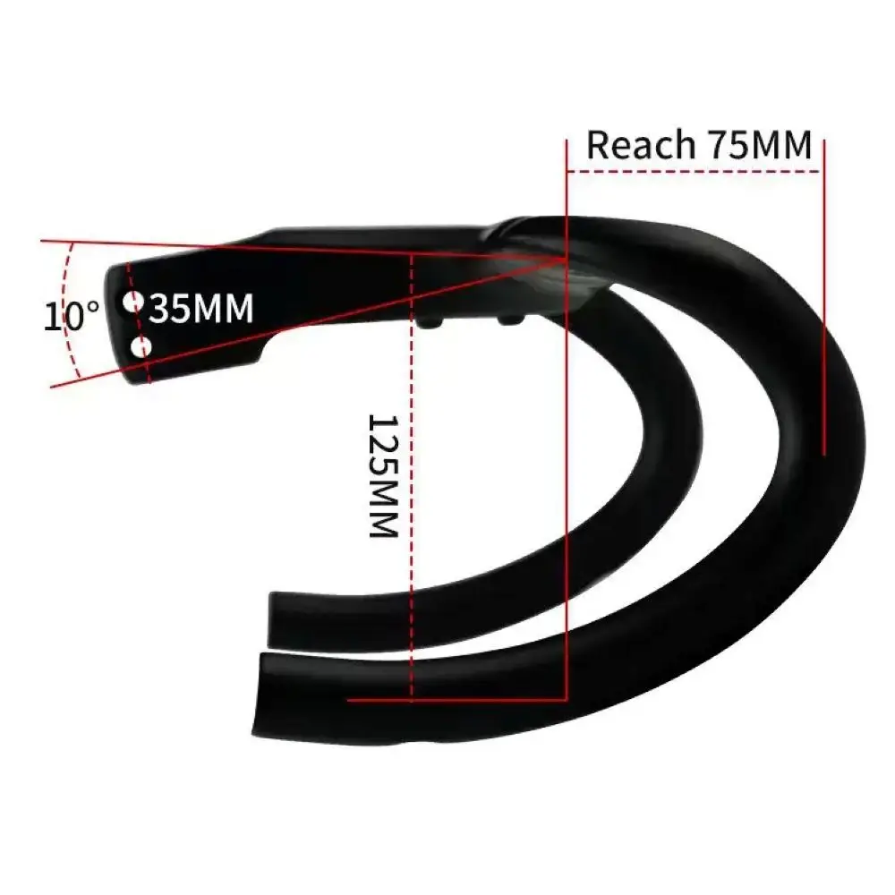 Manillar fibra carbono 31.8mm curvo aero ruta - imagen 3
