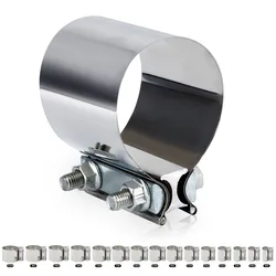 2,0 "2,25" 2,5 "2,75" 3,0 "4,0" 4,5 "40-83mm tubo de escape OD manga acoplador abrazadera de tubo piezas de reparación abrazadera de acero inoxidable