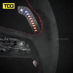 Levas de cambio LED magnéticas TDD de fibra de carbono para Audi