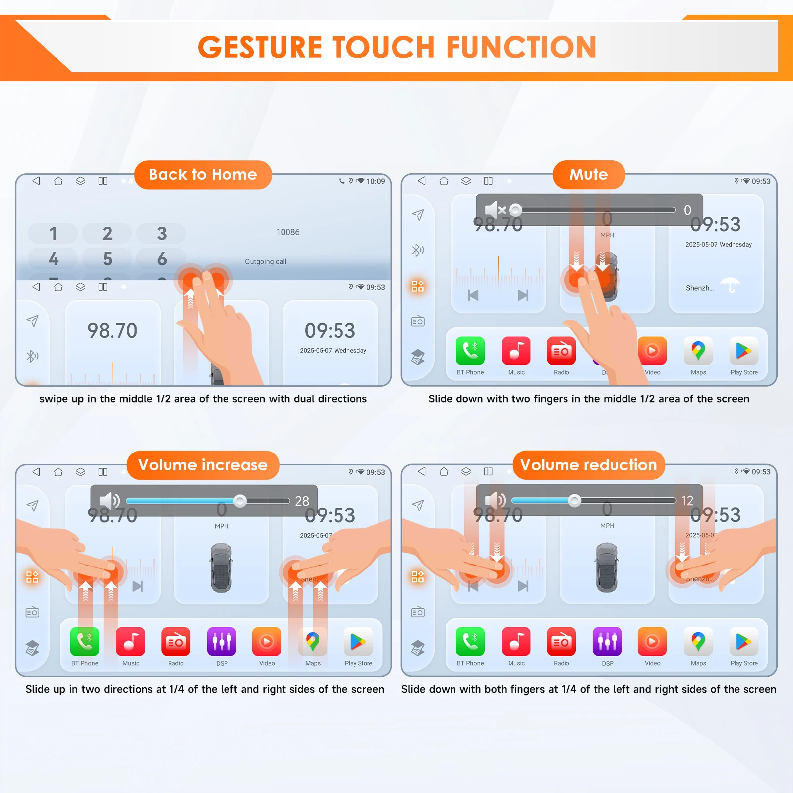 Hizpo-sistema de Radio inteligente para coche, CarPlay inalámbrico, Android Auto, No 2 din, DVD, para Citroen Berlingo B9 Peugeot Partner 2008 - 2019 - imagen 4