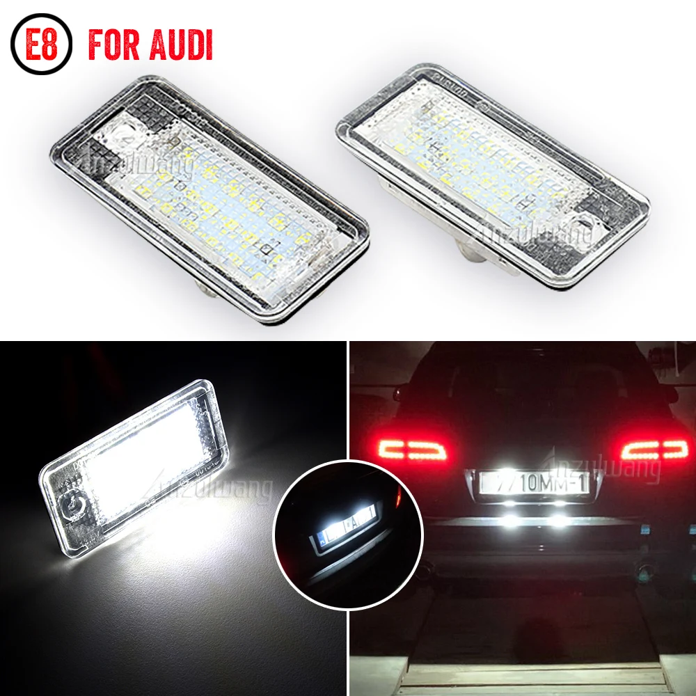 Luz LED de matrícula sin errores para Audi A3, A4, A6, Q7 y A8