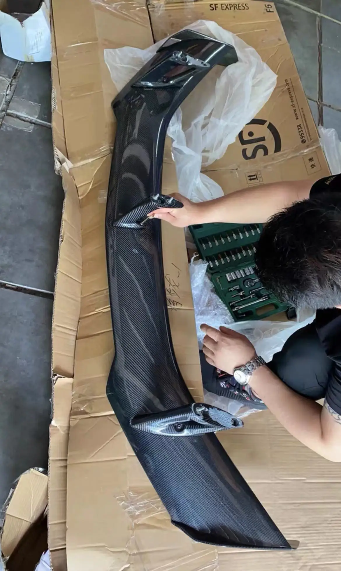 Alerón trasero de carbono estilo 1LE para Chevrolet Camaro SS/ZL1 2017-2019 - imagen 4