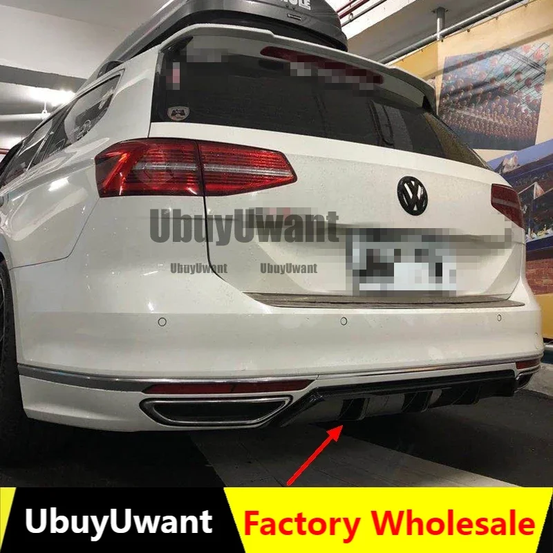 Estilo de coche ABS pintura parachoques trasero labio alerón maletero cubierta difusora para Volkswagen VW Passat B8 Variant 2016 2017 2018 2019