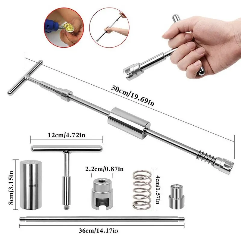 Kit extractor abolladuras con martillo deslizante, inverso y pegamento - imagen 2